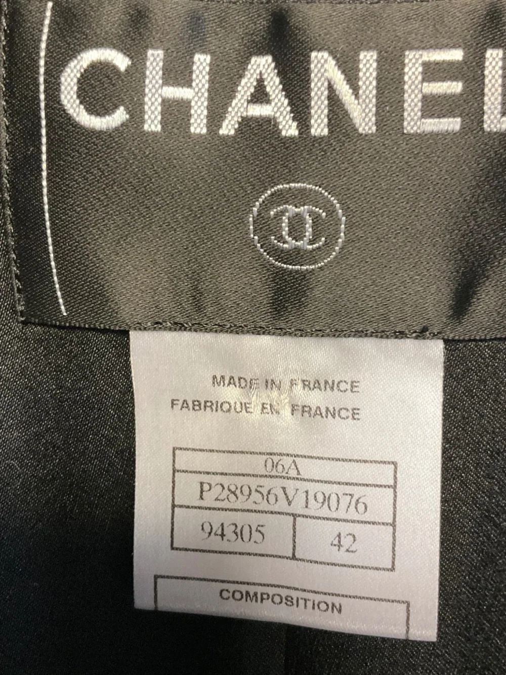 CHANEL BLACK VINTAGE 2006 SILK LINED MID LENGTH WOOL COAT WITH FRINGED TRIM